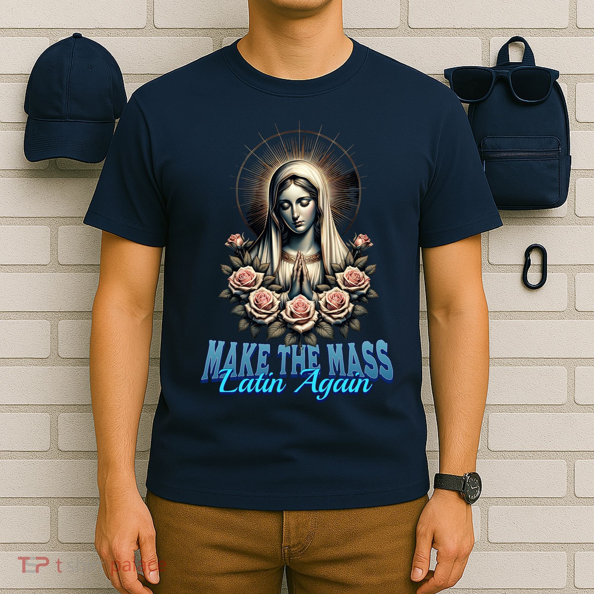 Roman Catholic Virgin Mary Make The Mass Latin Again T-Shirt