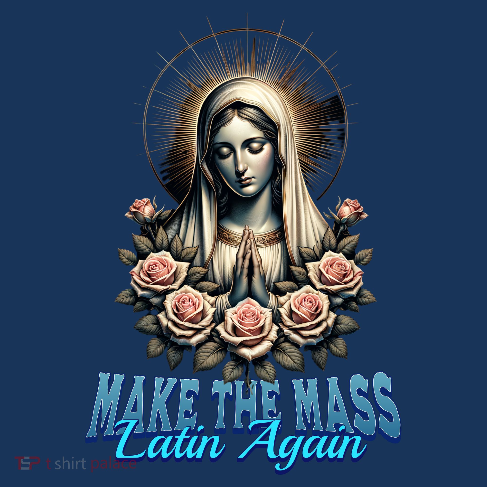 Roman Catholic Virgin Mary Make The Mass Latin Again Women's Hoodie