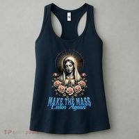Roman Catholic Virgin Mary Make The Mass Latin Again Women's Tank Top thumb 3