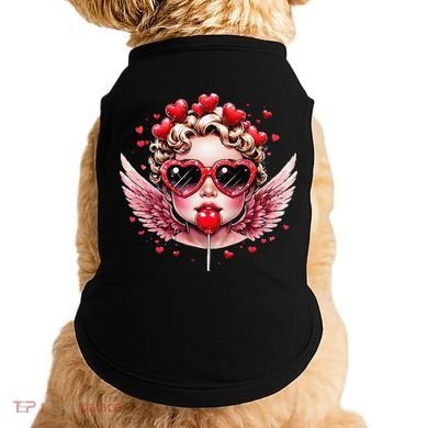 Retro Cupid Valentine Day Cute Vintage Cupid Blowing Bubble Doggie Tank
