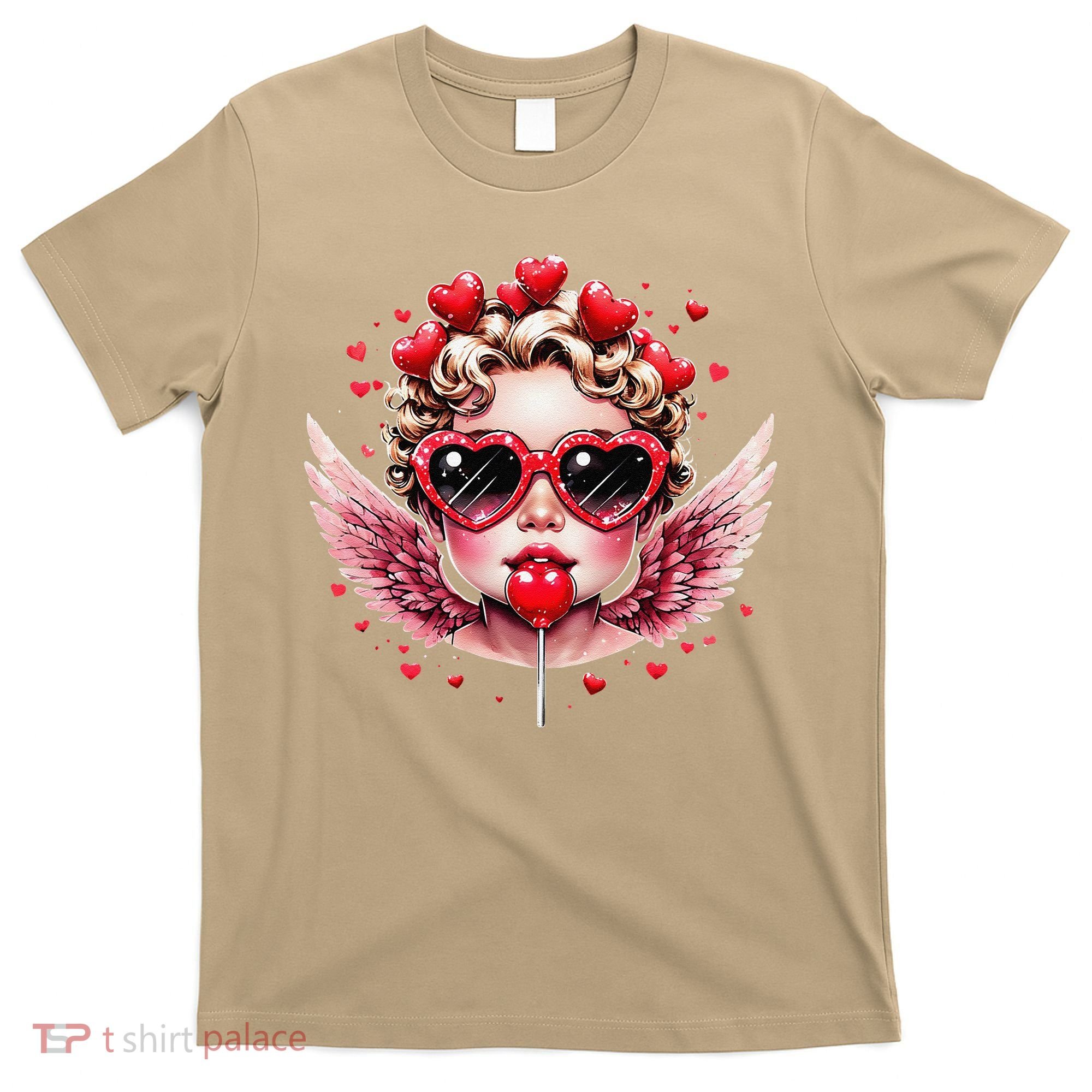 Retro Cupid Valentine Day Cute Vintage Cupid Blowing Bubble T-Shirt
