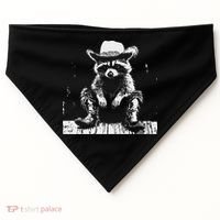 Raccoon Cowboy Western USA-Made Doggie Bandana thumb 0