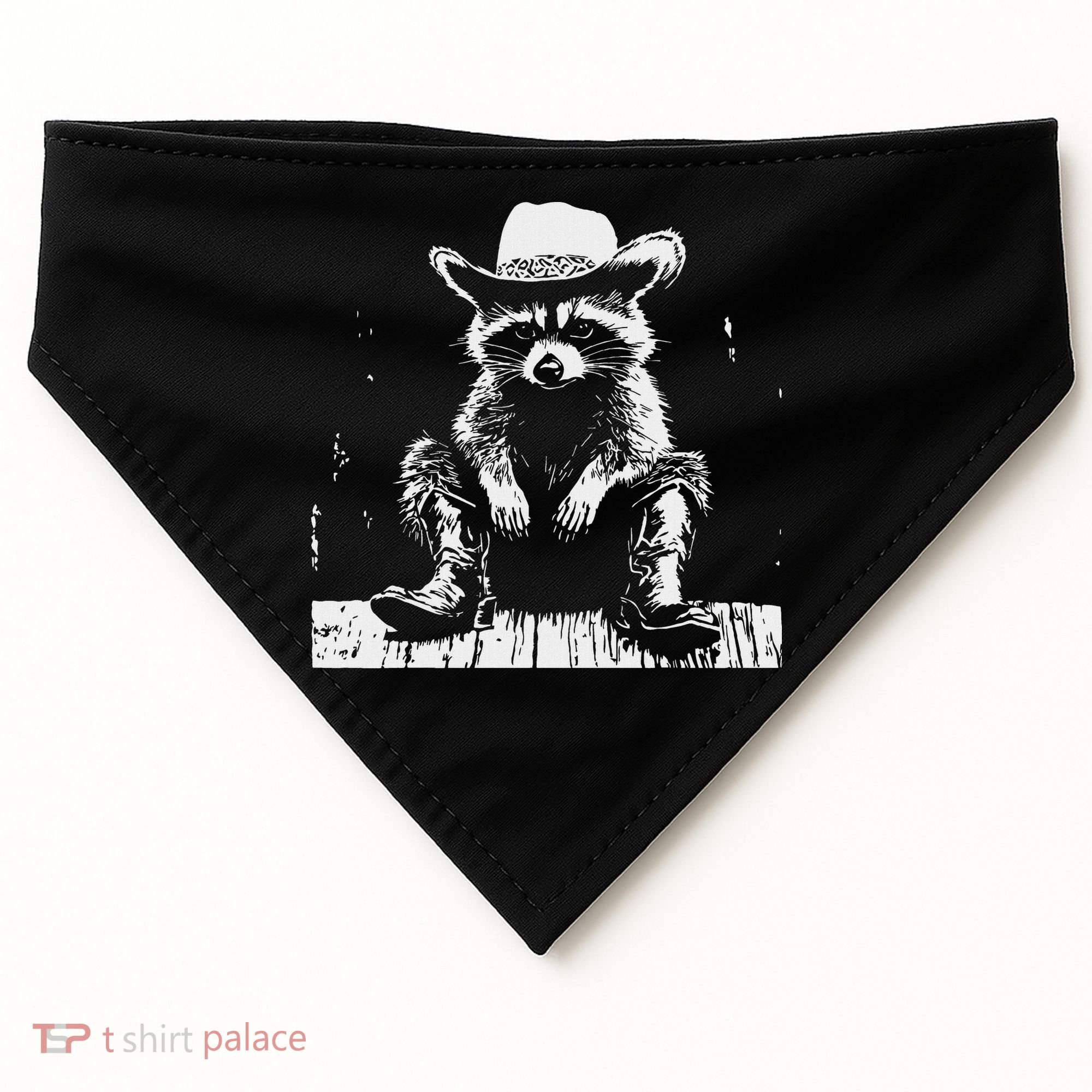 Raccoon Cowboy Western USA-Made Doggie Bandana