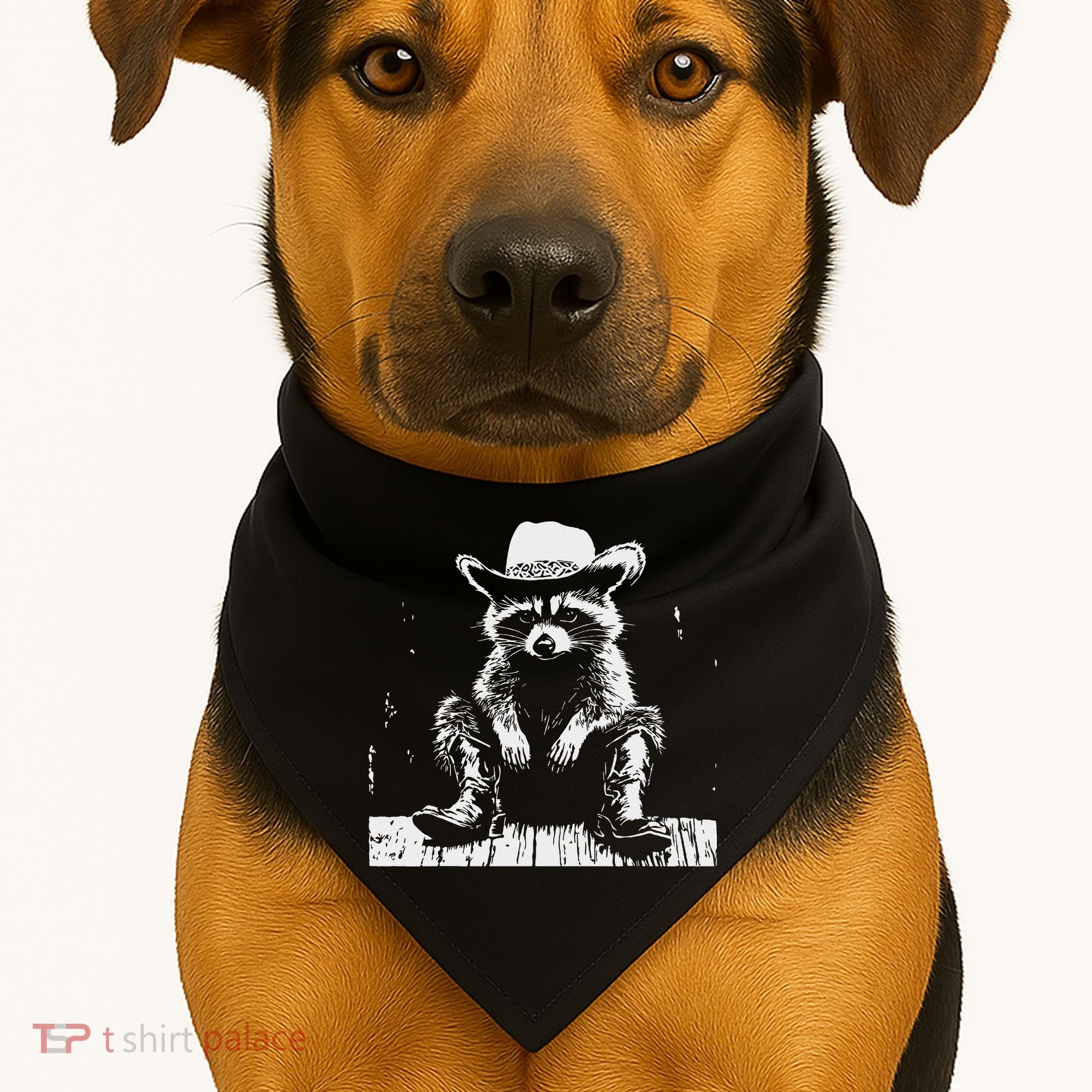 Raccoon Cowboy Western USA-Made Doggie Bandana
