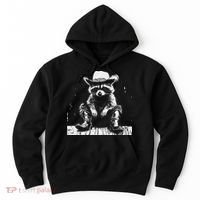 Raccoon Cowboy Western Hoodie thumb 0