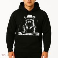 Raccoon Cowboy Western Hoodie thumb 2