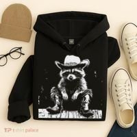 Raccoon Cowboy Western Hoodie thumb 4