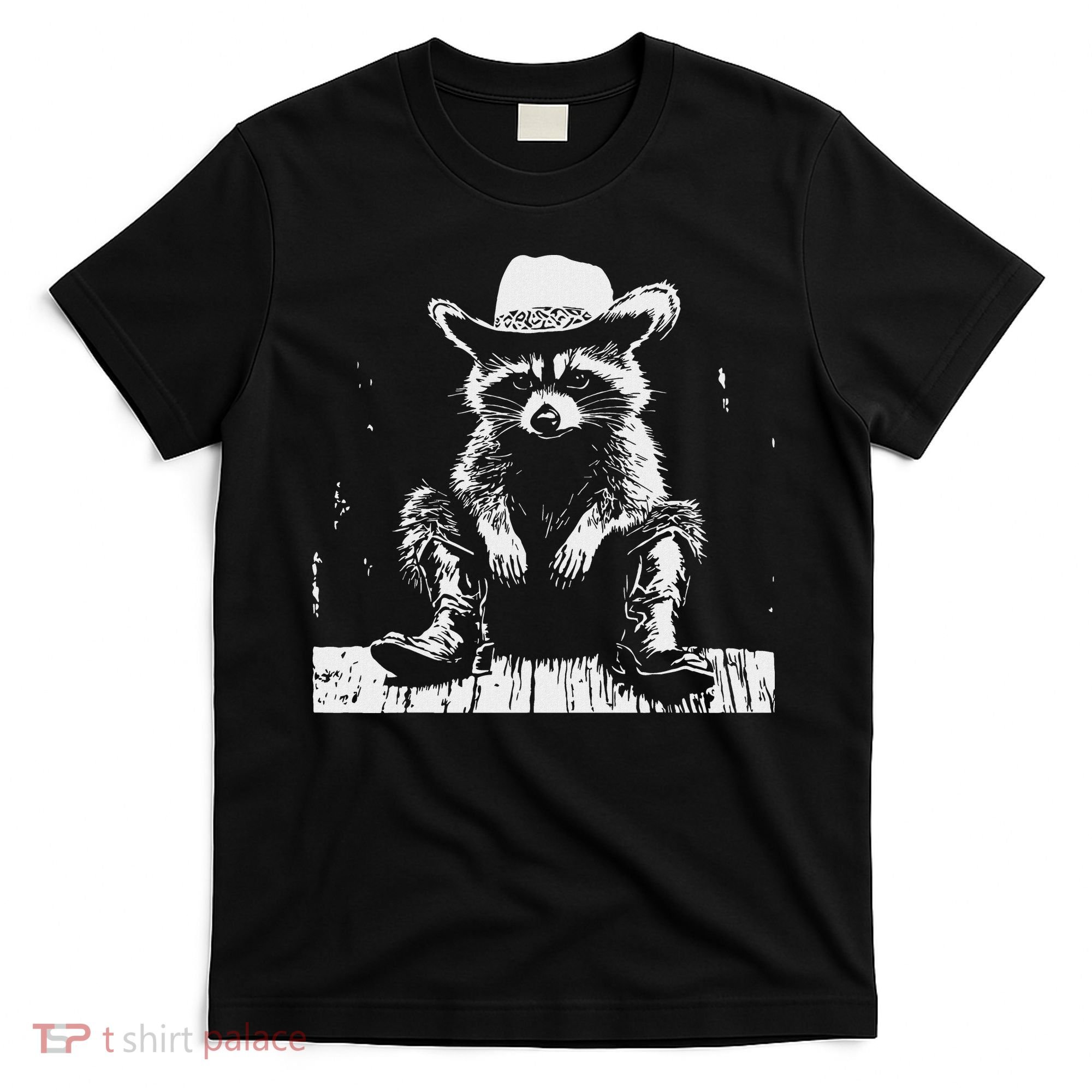 Raccoon Cowboy Western T-Shirt