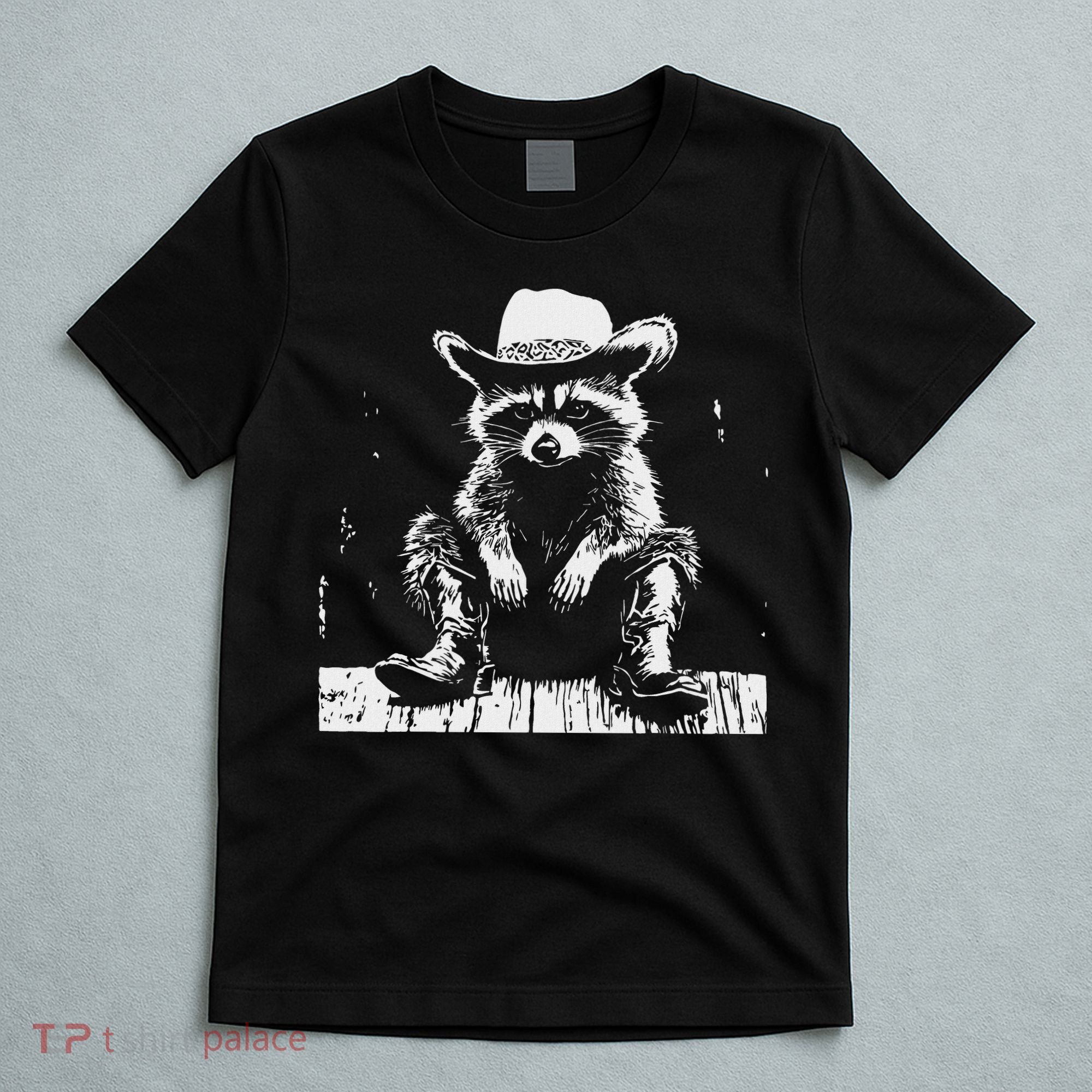 Raccoon Cowboy Western T-Shirt