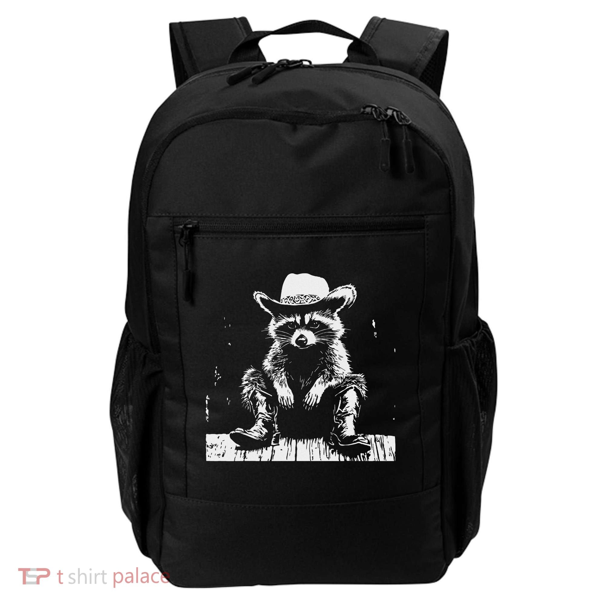 Raccoon Cowboy Western Backpack