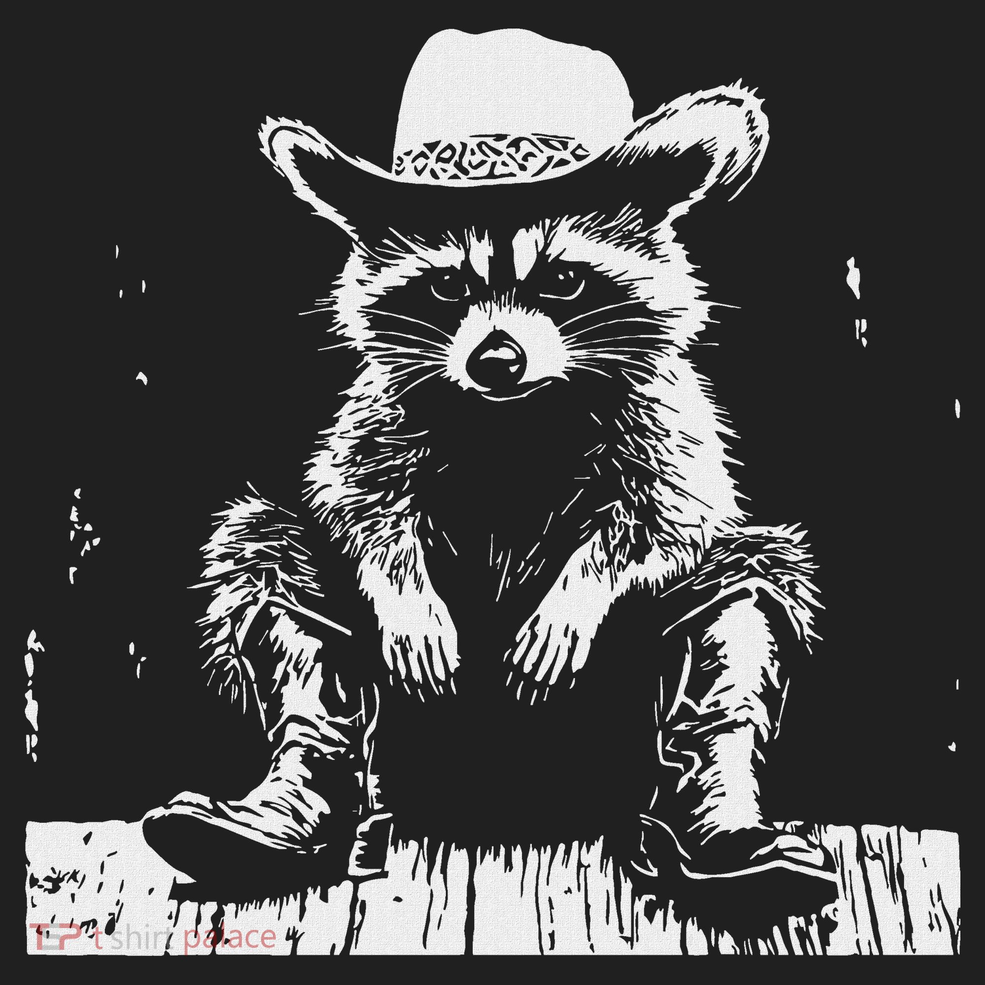 Raccoon Cowboy Western Beanie