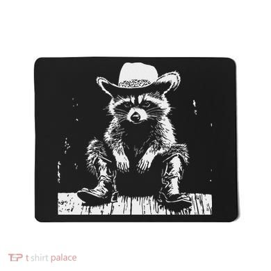 Raccoon Cowboy Western Mousepad