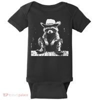 Raccoon Cowboy Western Baby Bodysuit thumb 0