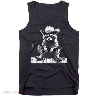 Raccoon Cowboy Western Tank Top