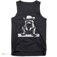 Raccoon Cowboy Western Tank Top thumb 0