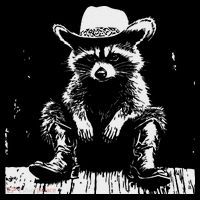 Raccoon Cowboy Western Tank Top thumb 6
