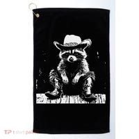 Raccoon Cowboy Western Golf Towel thumb 0