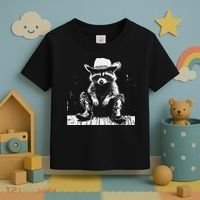 Raccoon Cowboy Western Toddler T-Shirt thumb 3