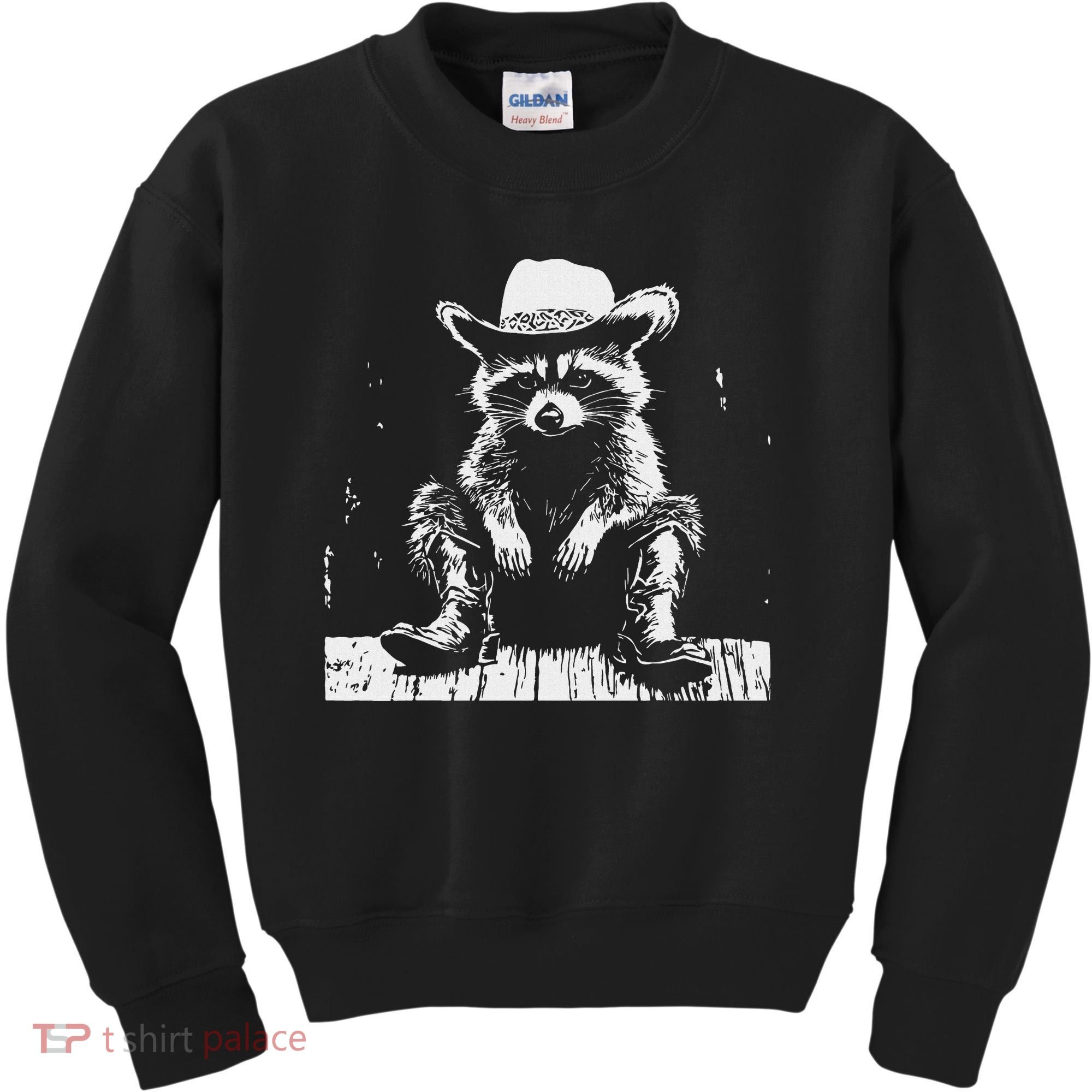 Raccoon Cowboy Western Kids Sweatshirt