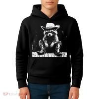 Raccoon Cowboy Western Kids Hoodie thumb 4