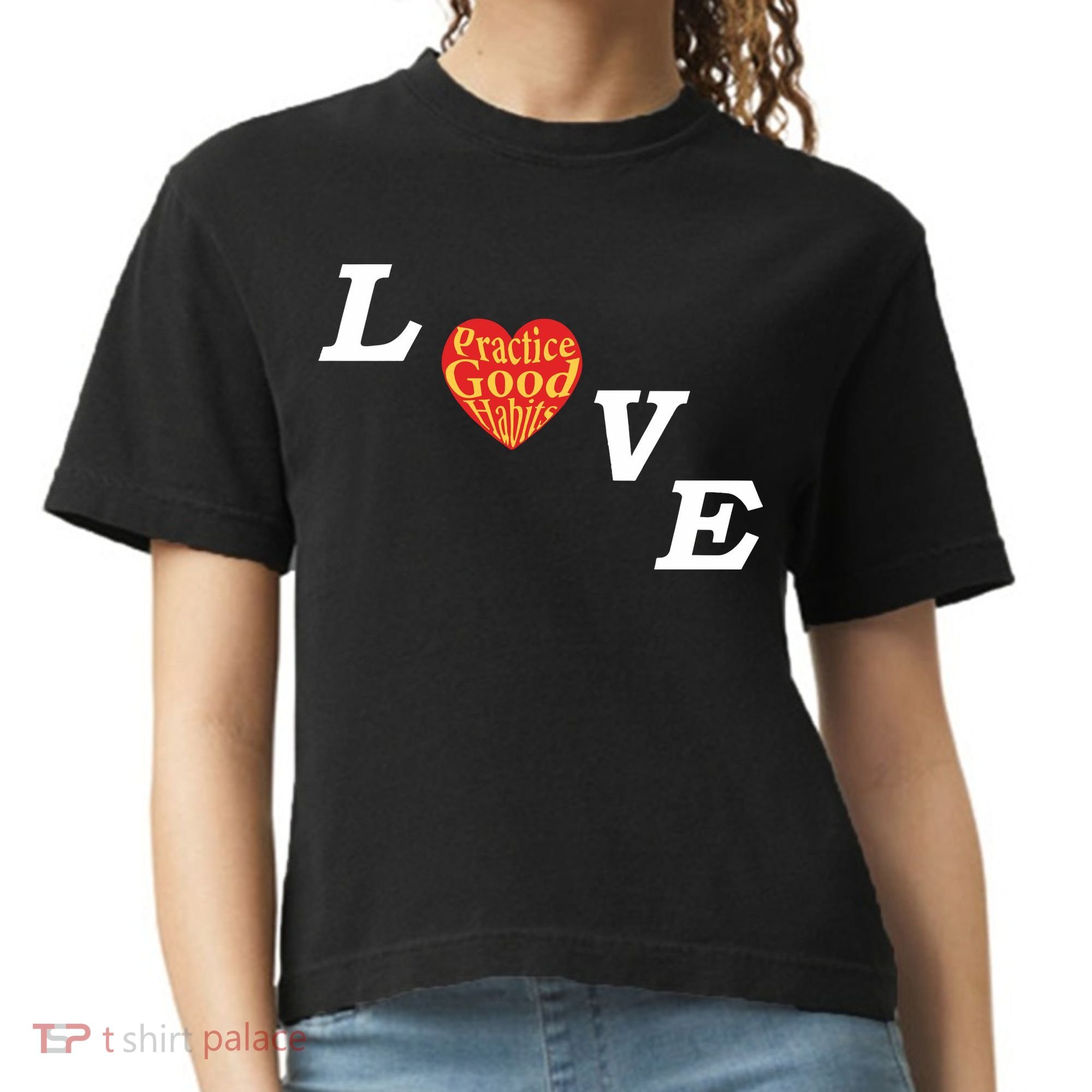 Ryan Clark Wearing Love Practice Good Habits Comfort Colors Boxy T-Shirt