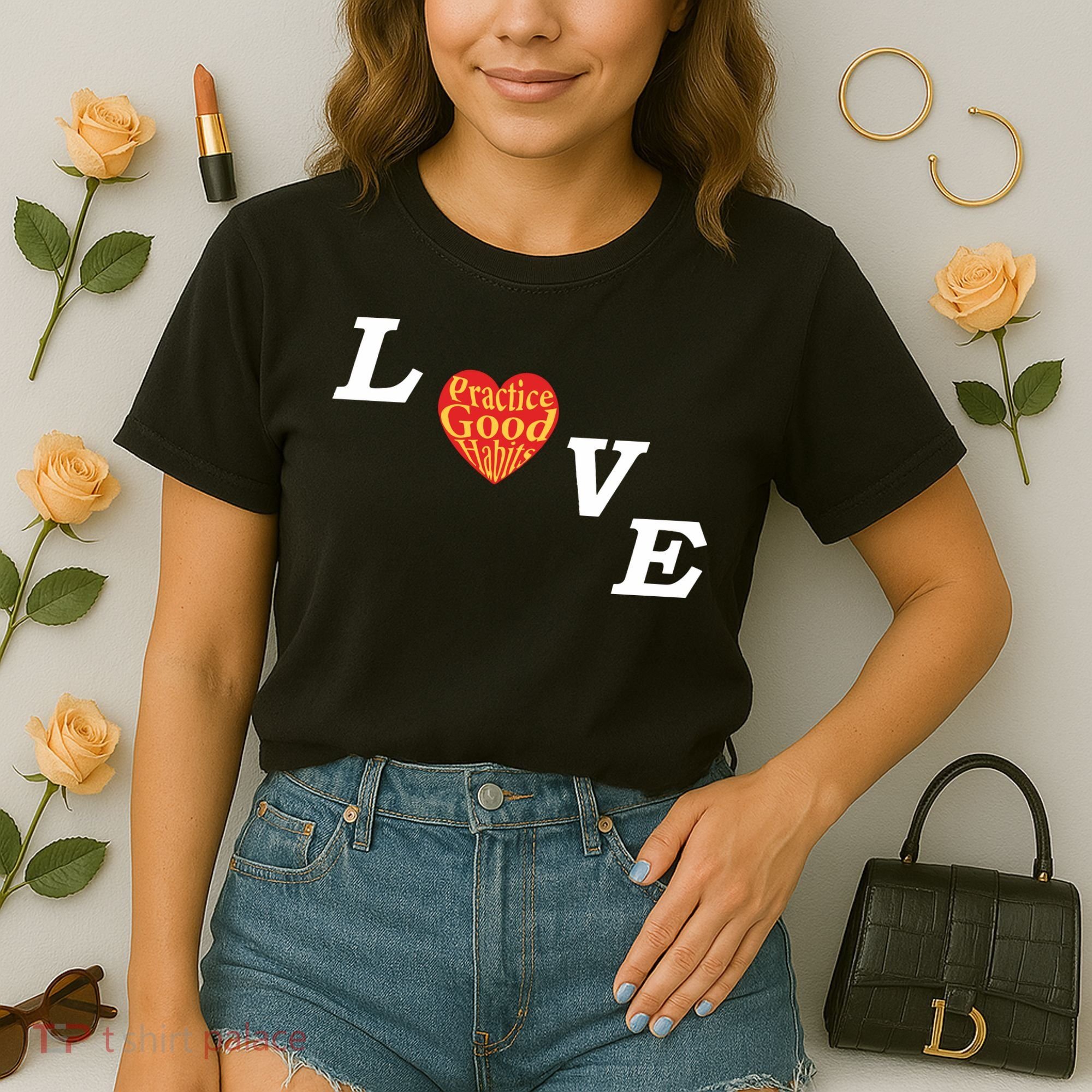 Ryan Clark Wearing Love Practice Good Habits Comfort Colors Boxy T-Shirt