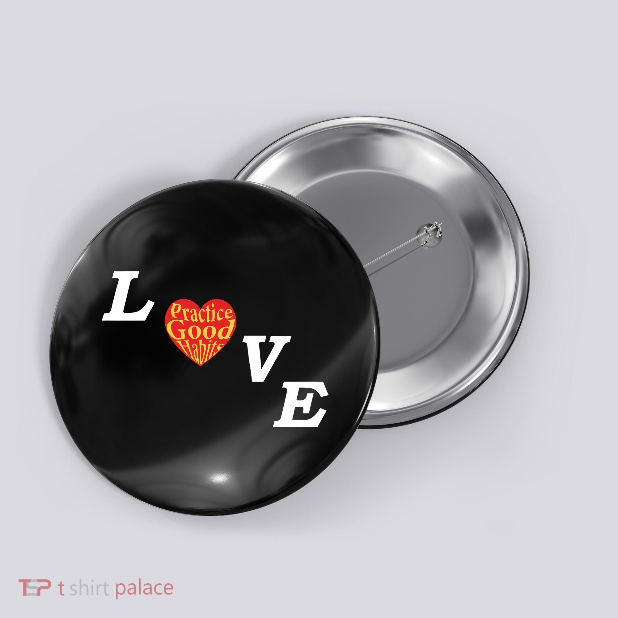 Ryan Clark Wearing Love Practice Good Habits Button