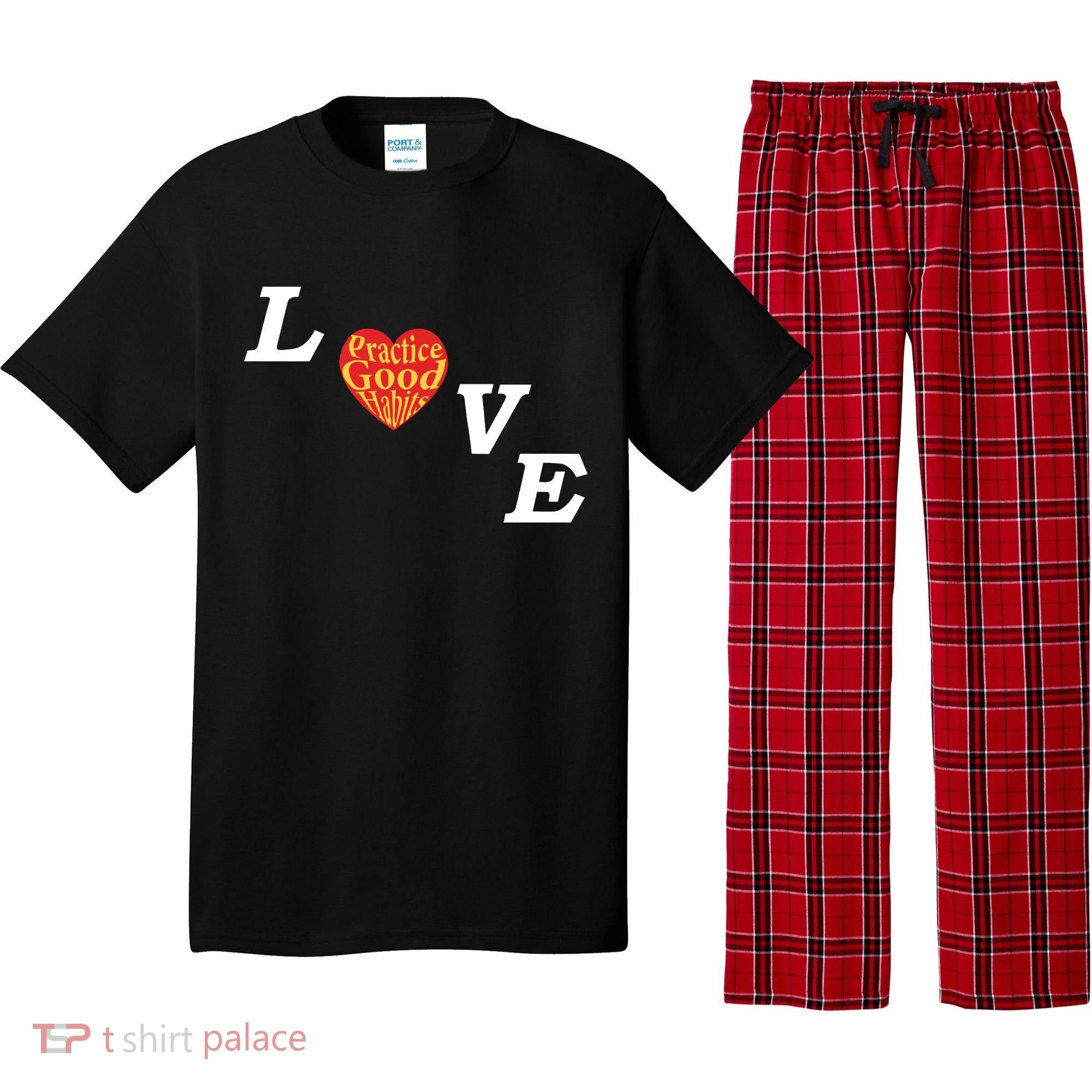 Ryan Clark Wearing Love Practice Good Habits Pajama Set