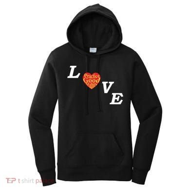 Ryan Clark Wearing Love Practice Good Habits Women's Hoodie