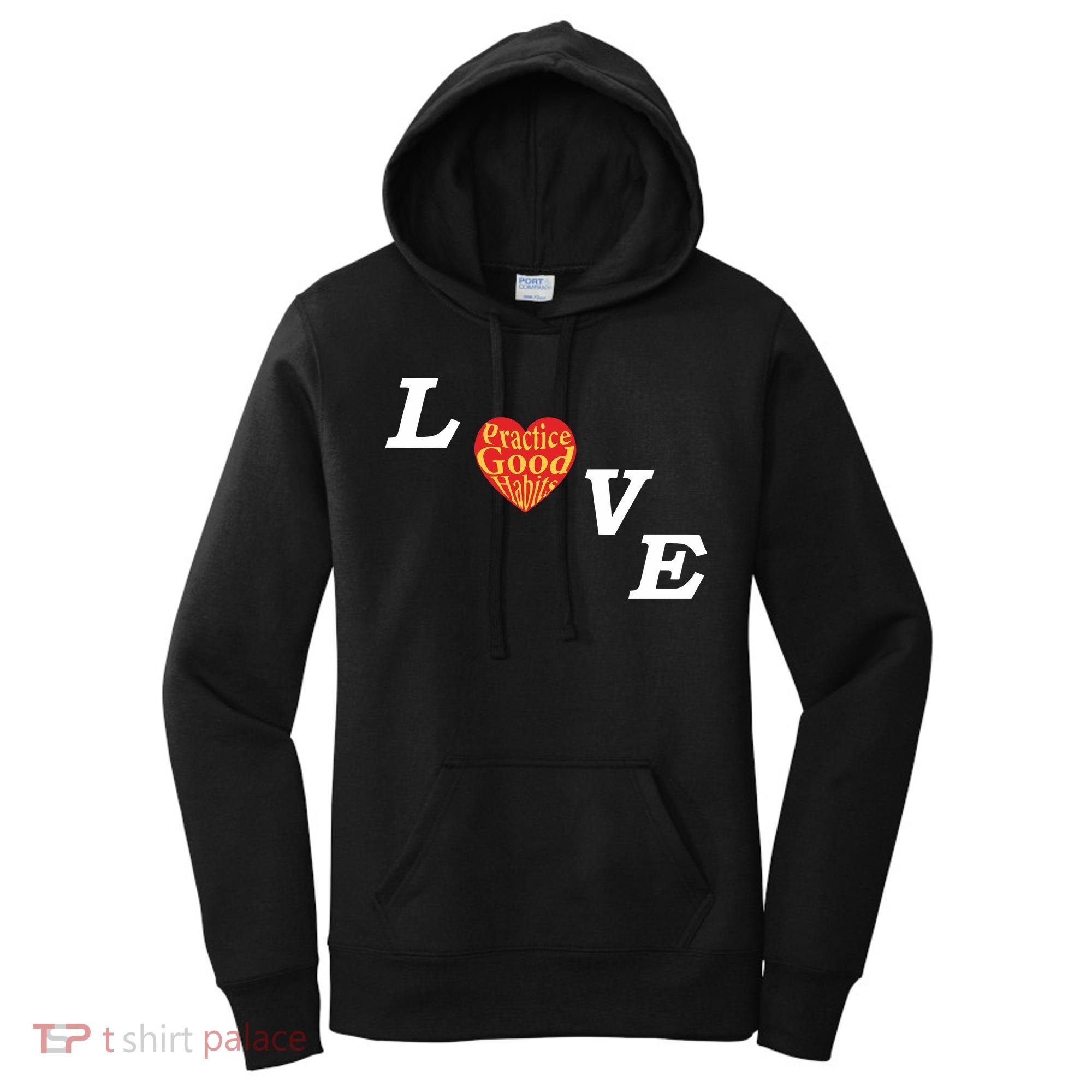 Ryan Clark Wearing Love Practice Good Habits Women's Hoodie