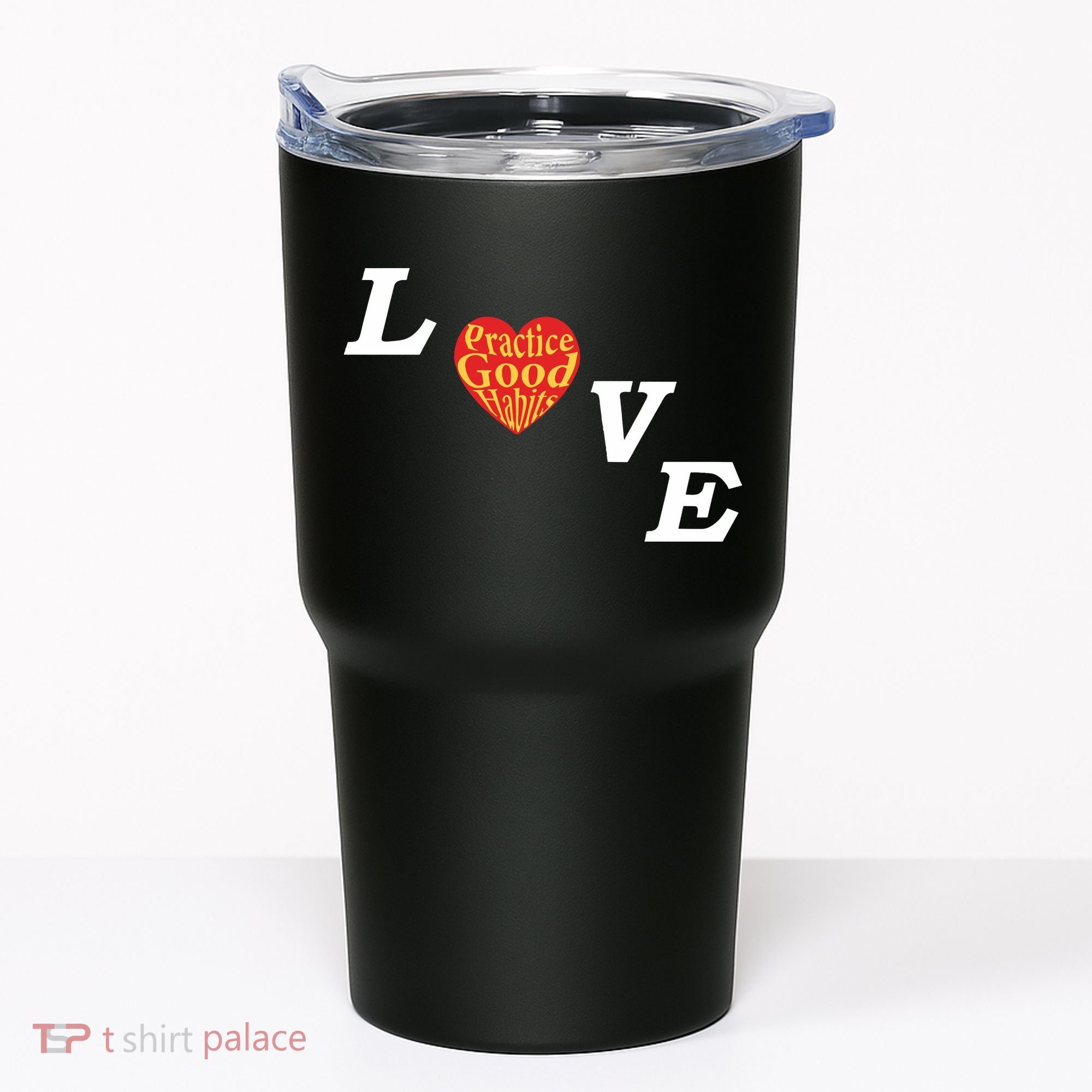 Ryan Clark Wearing Love Practice Good Habits Tumbler