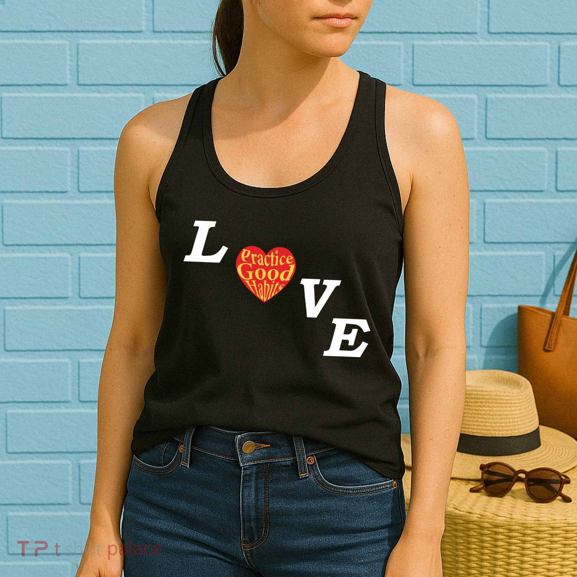 Ryan Clark Wearing Love Practice Good Habits Women's Tank Top