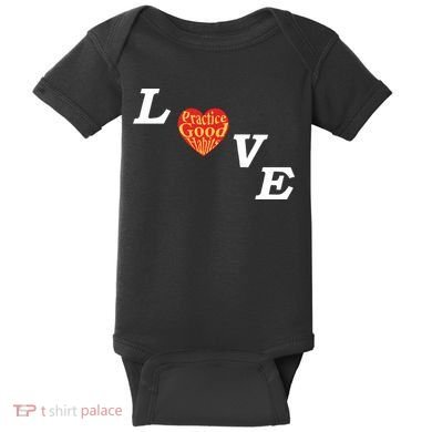 Ryan Clark Wearing Love Practice Good Habits Baby Bodysuit