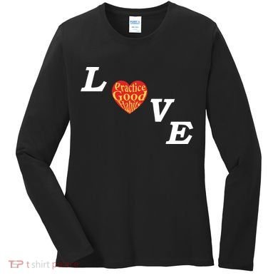 Ryan Clark Wearing Love Practice Good Habits Women's Long Sleeve Shirt
