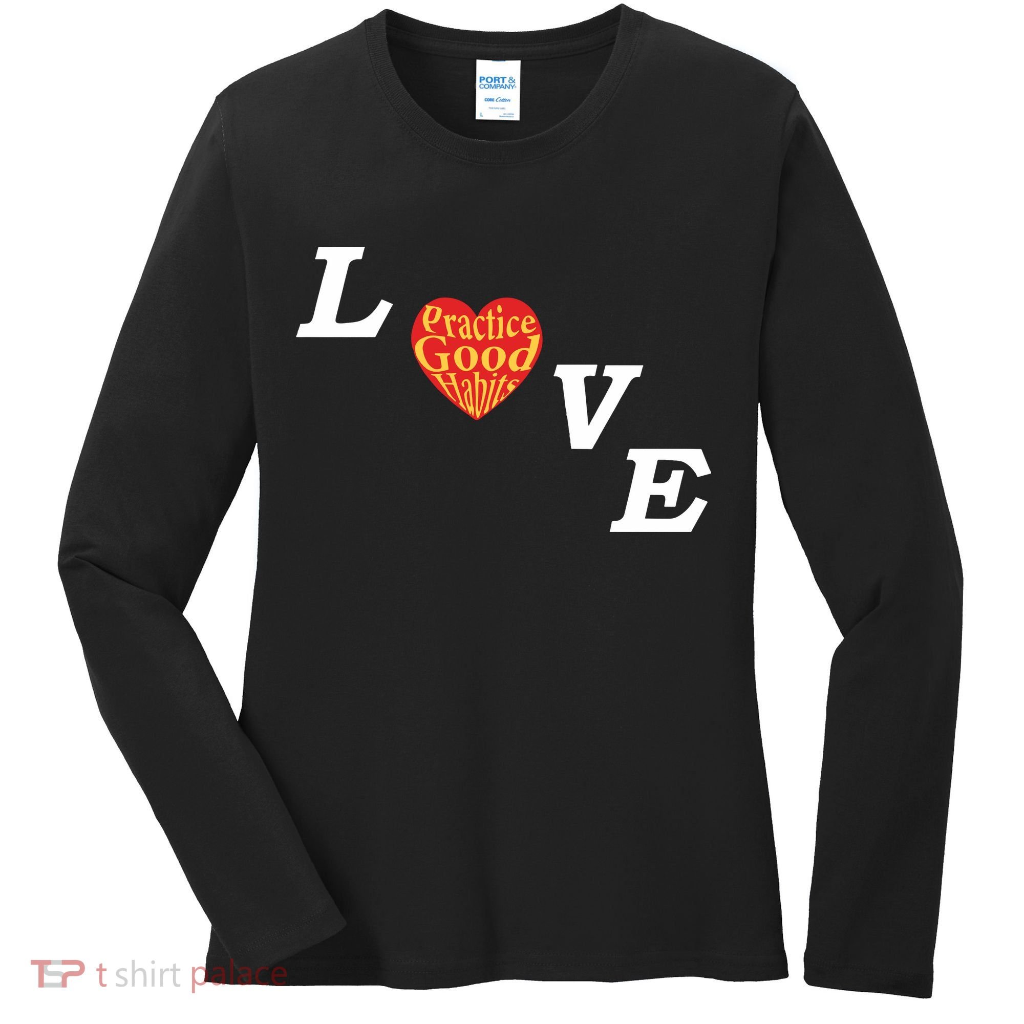 Ryan Clark Wearing Love Practice Good Habits Women's Long Sleeve Shirt