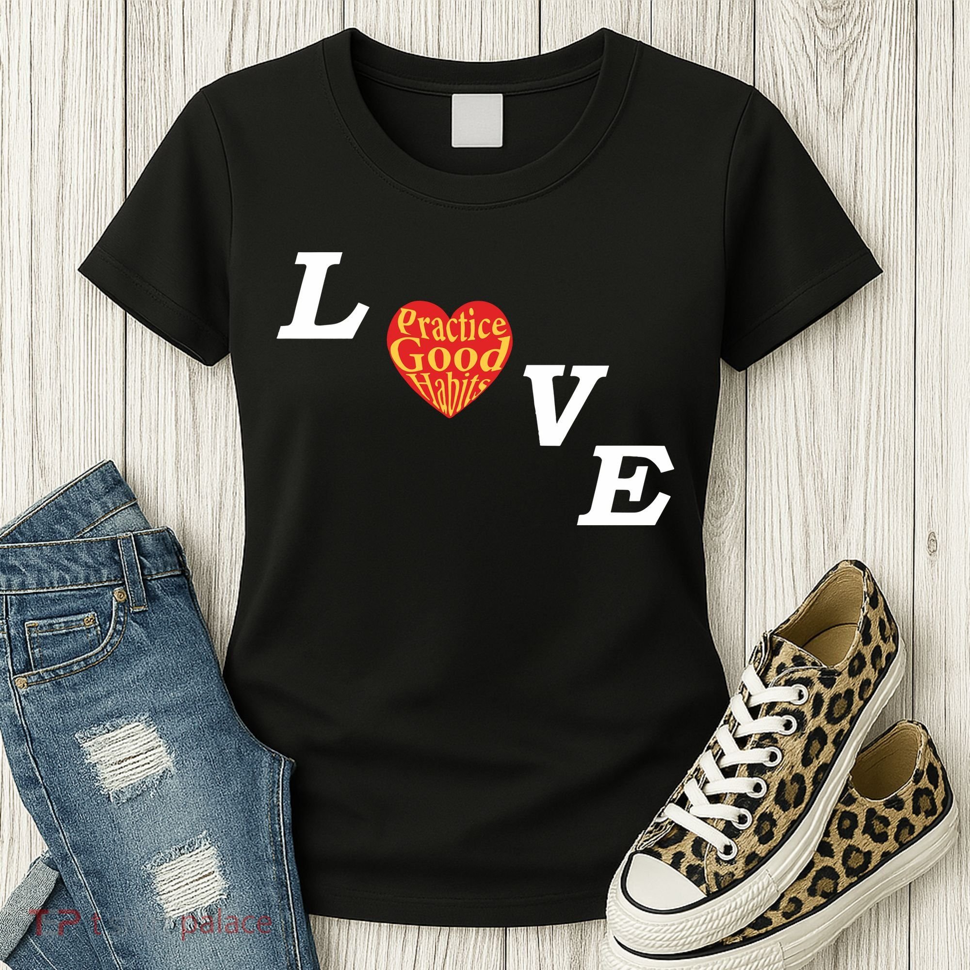 Ryan Clark Wearing Love Practice Good Habits Women's T-Shirt