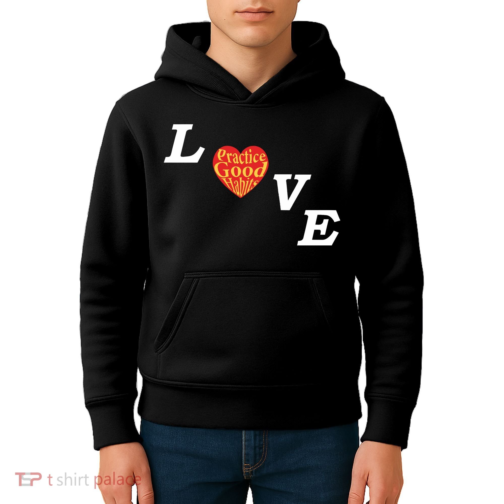 Ryan Clark Wearing Love Practice Good Habits Kids Hoodie