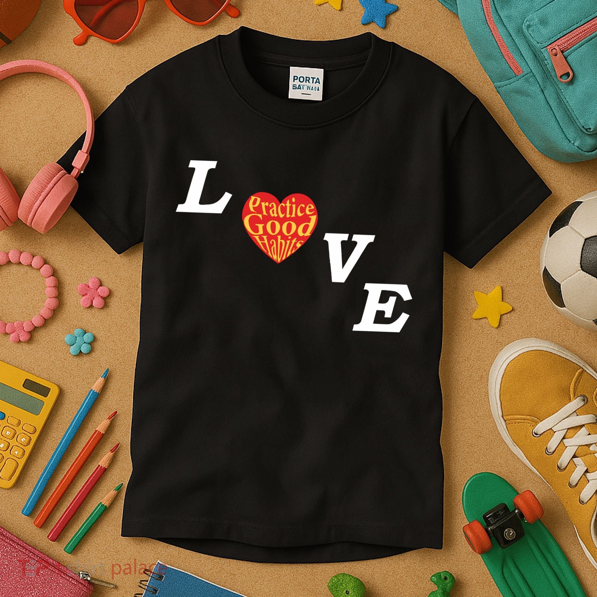 Ryan Clark Wearing Love Practice Good Habits Kids T-Shirt
