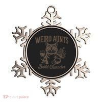 Retro Cat Weird Aunt Builds Character Funny Aunt Mothers Ornament thumb 0
