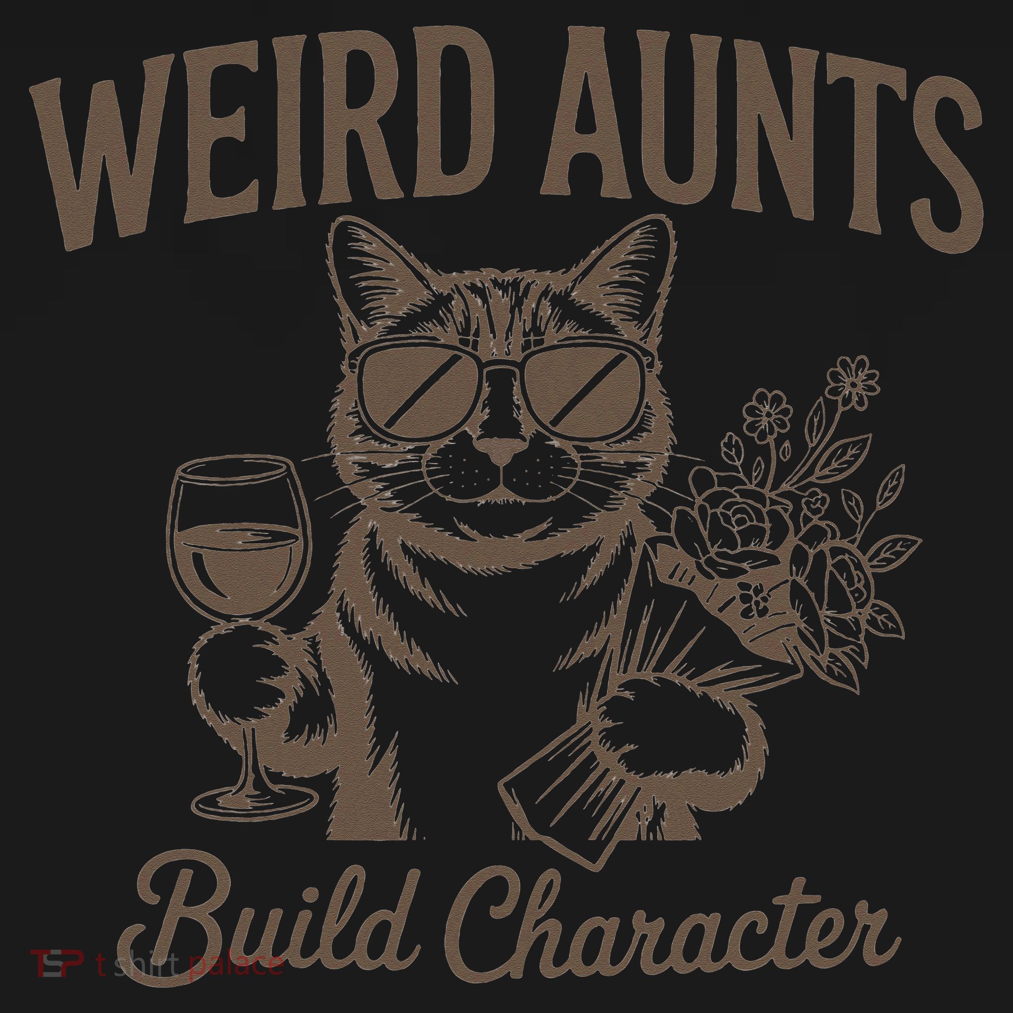 Retro Cat Weird Aunt Builds Character Funny Aunt Mothers Women's Tank Top