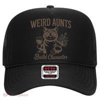 Retro Cat Weird Aunt Builds Character Funny Aunt Mothers Hat thumb 0