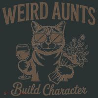 Retro Cat Weird Aunt Builds Character Funny Aunt Mothers Infant Baby Jersey Bodysuit thumb 2