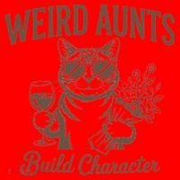 Retro Cat Weird Aunt Builds Character Funny Aunt Mothers Santa Hat thumb 1