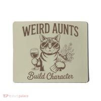 Retro Cat Weird Aunt Builds Character Funny Aunt Mothers Mousepad thumb 0