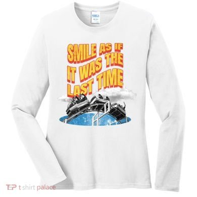 Roller Coaster Wagons In The Sky Women's Long Sleeve Shirt