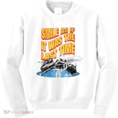 Roller Coaster Wagons In The Sky Kids Sweatshirt