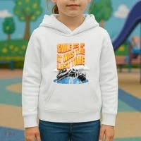 Roller Coaster Wagons In The Sky Kids Hoodie thumb 3