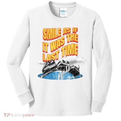 Roller Coaster Wagons In The Sky Kids Long Sleeve Shirt