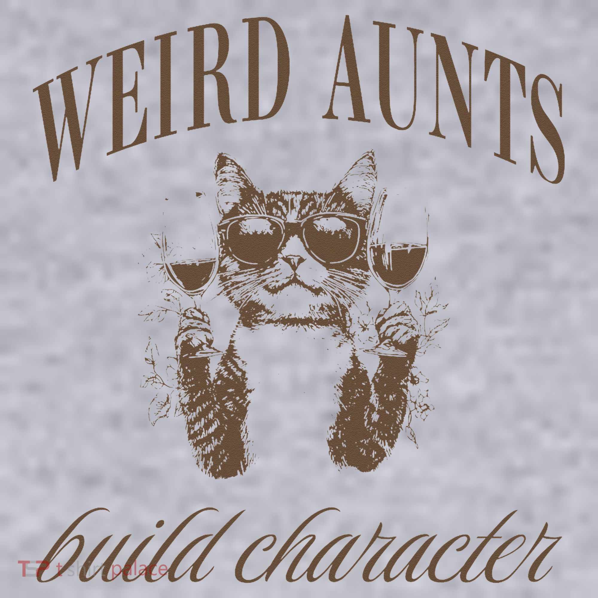 Retro Cat Weird Aunt Builds Character Funny Aunt Mothers Women's Racerback Cropped Tank
