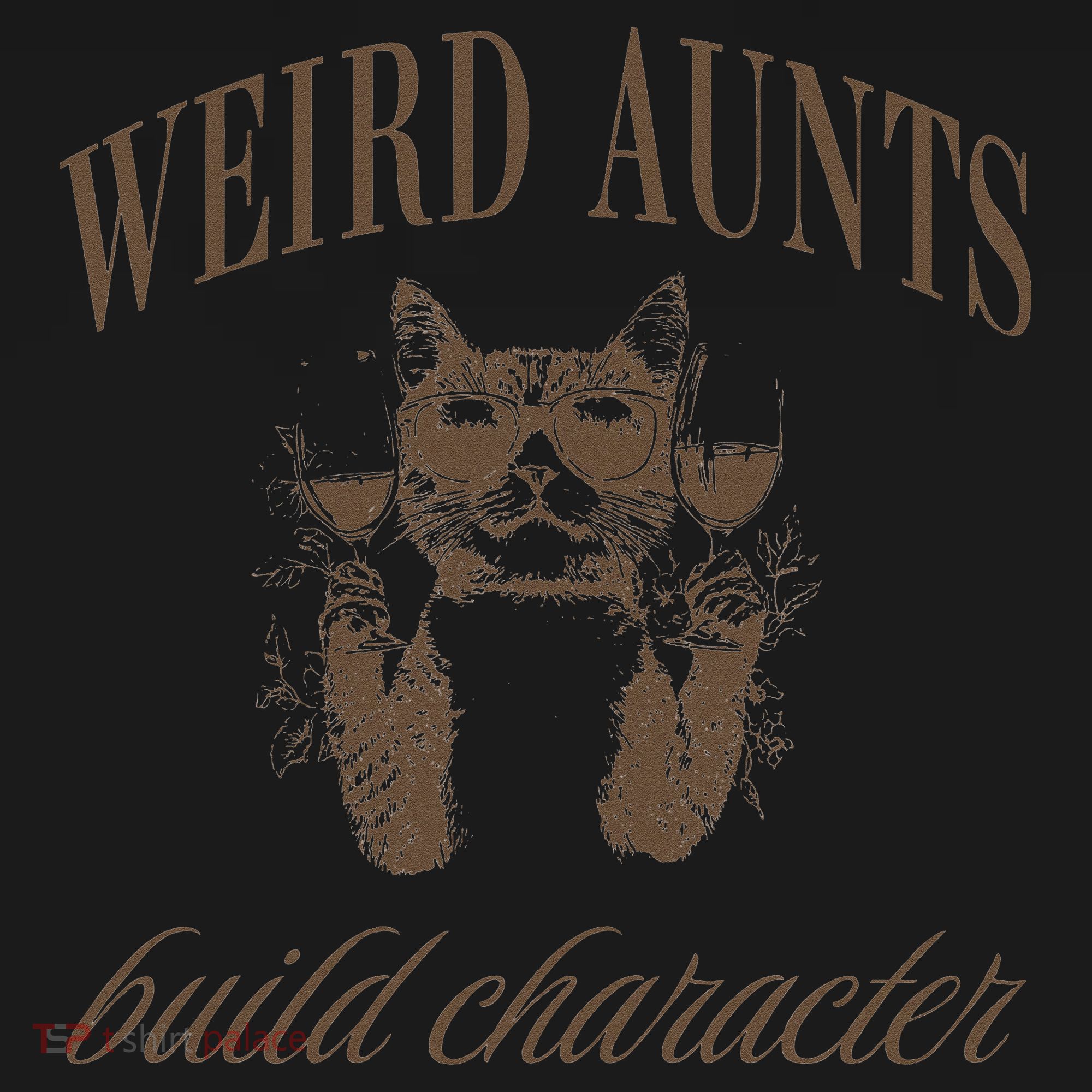 Retro Cat Weird Aunt Builds Character Funny Aunt Mothers Women's Tank Top